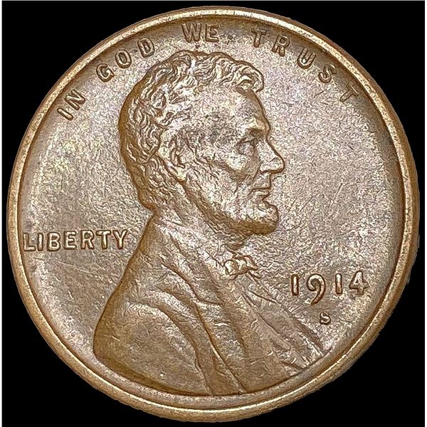 1914-S Wheat Cent NEARLY UNCIRCULATED