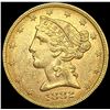 Image 1 : 1882 $5 Gold Half Eagle CLOSELY UNCIRCULATED