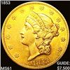 Image 1 : 1853 $20 Gold Double Eagle UNCIRCULATED