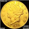 Image 1 : 1893-CC $20 Gold Double Eagle UNCIRCULATED