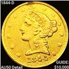 Image 1 : 1844-D $5 Gold Half Eagle CLOSELY UNCIRCULATED