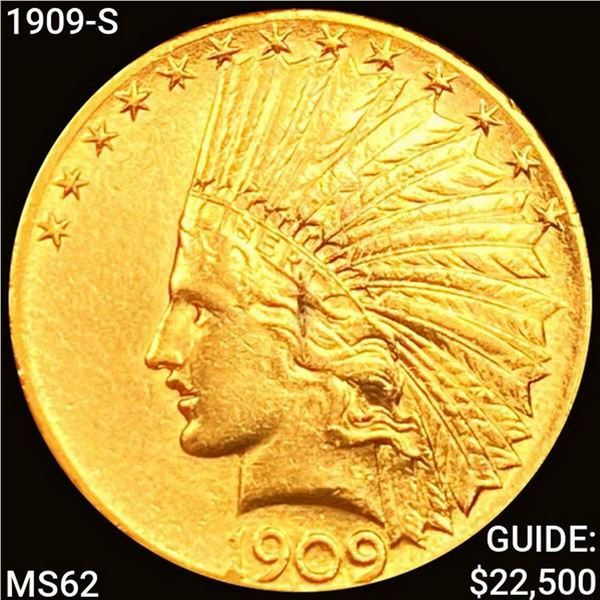 1909-S $10 Gold Eagle UNCIRCULATED
