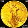 Image 1 : 1907 HR $20 Gold Double Eagle CHOICE BU