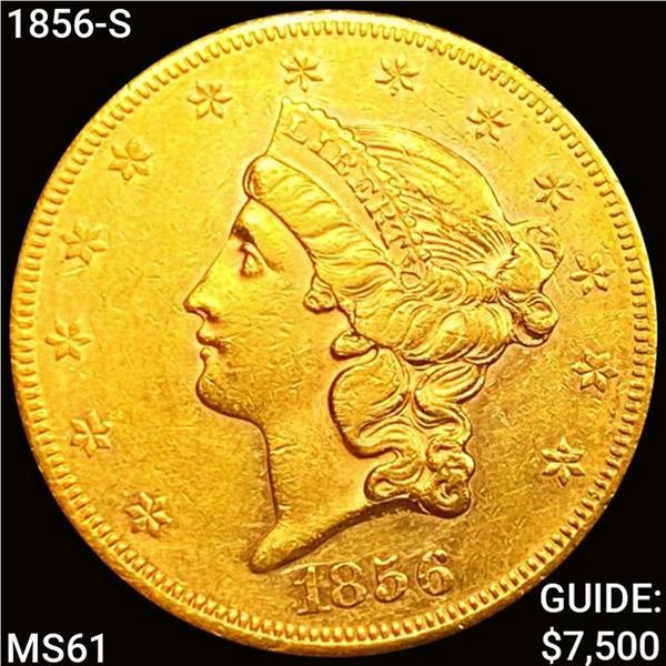 1856-S $20 Gold Double Eagle UNCIRCULATED