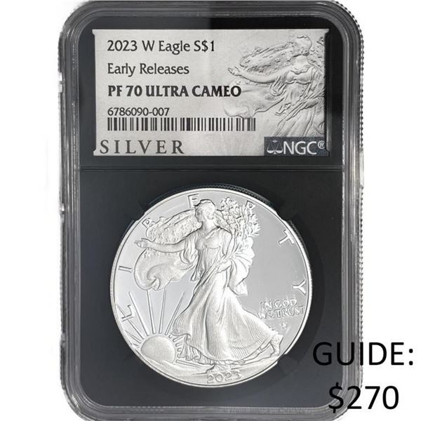 2023-W Black Silver Eagle NGC PR70 UCam Sil. Label