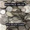 Image 1 : $500 Face Value 90% US Silver Coins - HIGH DEMAND