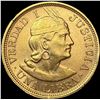 Image 1 : 1917 Peru .2355oz Gold Libra CHOICE BU