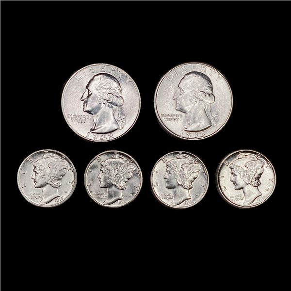 (6) Varied US SILV Coinage (1916-S, (2) 1935, 1939