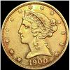 Image 1 : 1900-S $5 Gold Half Eagle CLOSELY UNCIRCULATED
