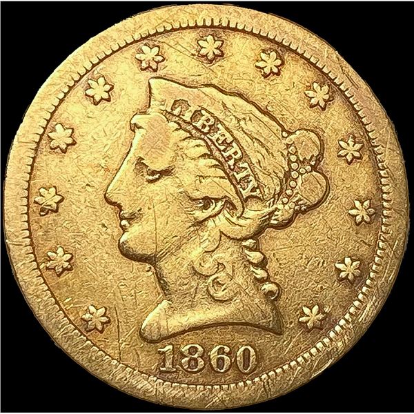 1860-S $5 Gold Half Eagle NICELY CIRCULATED