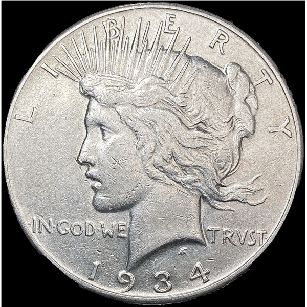 1934-S Silver Peace Dollar NEARLY UNCIRCULATED