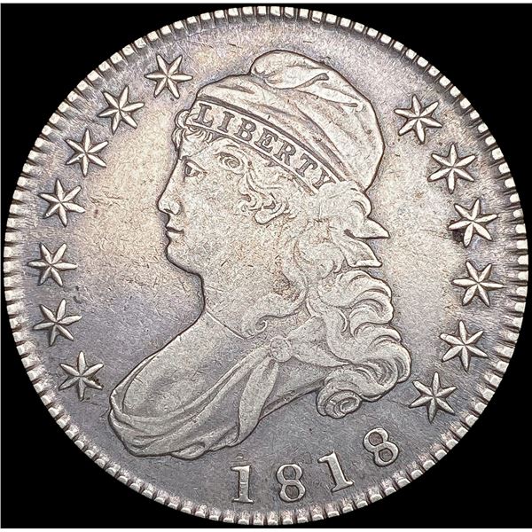 1818 O-106a Capped Bust Half Dollar LIGHTLY CIRCUL