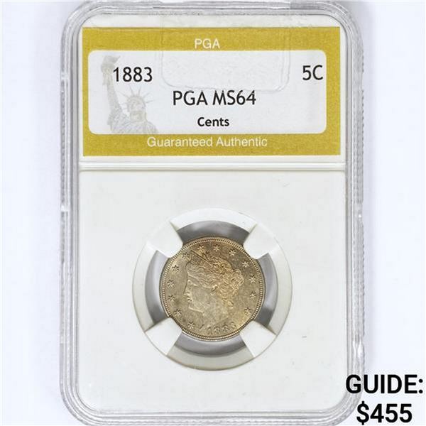 1883 Liberty Victory Nickel PGA MS64 Cents