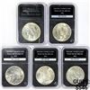 Image 1 : 1923-1926 Set (5) Silver Peace Dollar