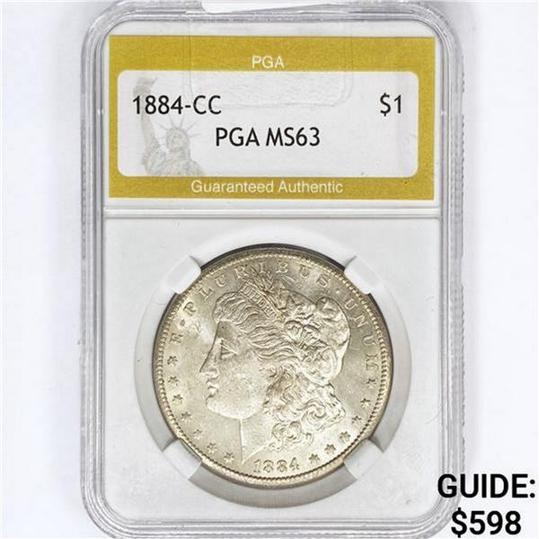 1884-CC Morgan Silver Dollar PGA MS63