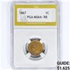 Image 1 : 1867 Indian Head Cent PGA MS64+ RB