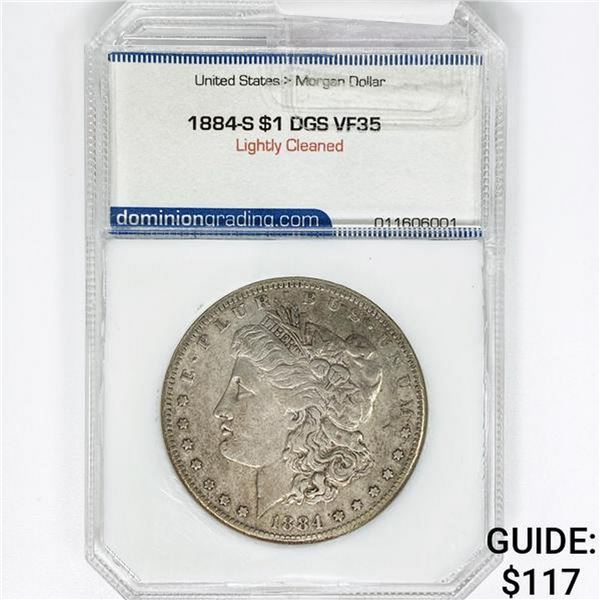 1884-S Morgan Silver Dollar DGS VF35