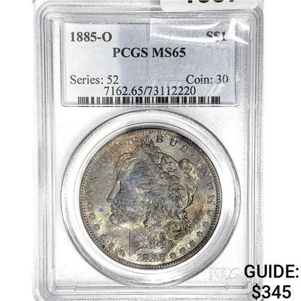 1885-O Morgan Silver Dollar PCGS MS65