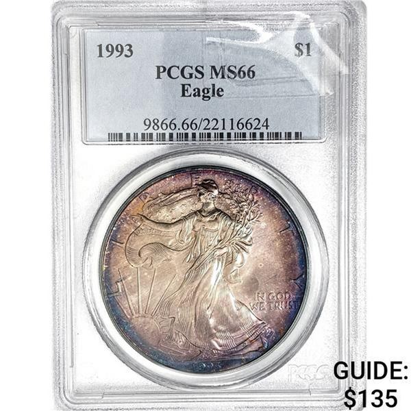 1993 $1 1oz. American Silv. Eagle PCGS MS66