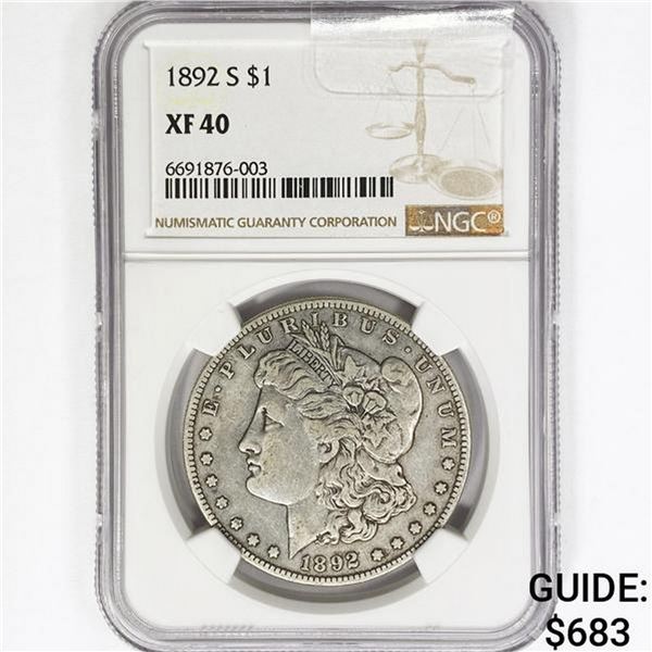 1892-S Morgan Silver Dollar NGC XF40