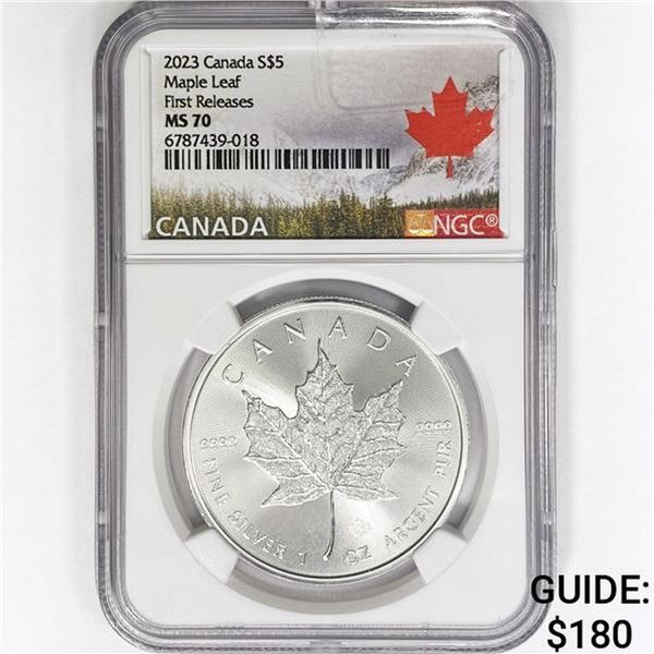 2023 Canada $5 1oz. Silver NGC MS70 1st Release