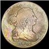 Image 1 : 1806 Lg 6 C-4 w/ Stems Draped Bust Half Cent NICEL