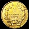 Image 2 : 1871 Rare Gold Dollar CLOSELY UNCIRCULATED