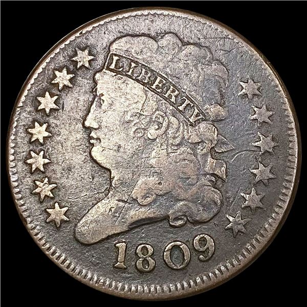 1809 Classic Head Half Cent NICELY CIRCULATED