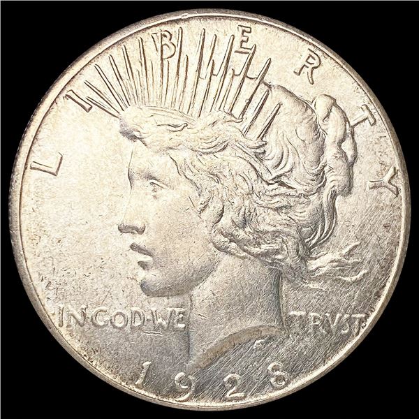 1928 Silver Peace Dollar CLOSELY UNCIRCULATED