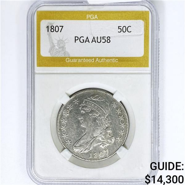 1807 Capped Bust Half Dollar PGA AU58