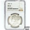 Image 1 : 1892 Morgan Silver Dollar NGC MS62