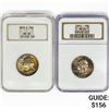 Image 1 : (2) Washington Quarters NGC MS 1949-1954