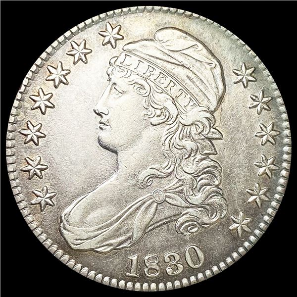 1830 Lg 0 Capped Bust Half Dollar NEARLY UNCIRCULA