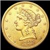 Image 1 : 1885 $5 Gold Half Eagle CLOSELY UNCIRCULATED