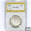 Image 1 : 1938 Walking Liberty Half Dollar PGA MS67
