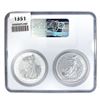 Image 2 : 2023 G.Britain Silv. 2P K. & Q. NGC MS69 QEII & K.