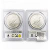 Image 2 : 1922-D Set (2) Silver Peace Dollar PCGS MS61