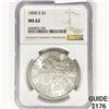 Image 1 : 1890-S Morgan Silver Dollar NGC MS62
