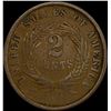 Image 2 : 1866 Two Cent Piece ABOUT UNCIRCULATED