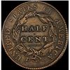 Image 2 : 1828 Classic Head Half Cent UNCIRCULATED