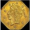 Image 1 : 1857 Octagonal California Gold Quarter CLOSELY UNC