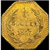 Image 2 : 1857 Octagonal California Gold Quarter CLOSELY UNC