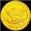 Image 2 : 1850 MOFFAT $5 Gold Half Eagle UNCIRCULATED U