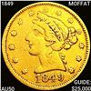 Image 1 : 1849 MOFFAT $5 Gold Half Eagle HIGH GRADE