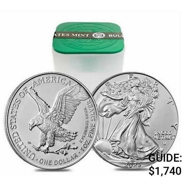 2023 AMERICAN SILVER EAGLE 20 COIN BU ROLL