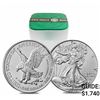 Image 1 : 2023 AMERICAN SILVER EAGLE 20 COIN BU ROLL