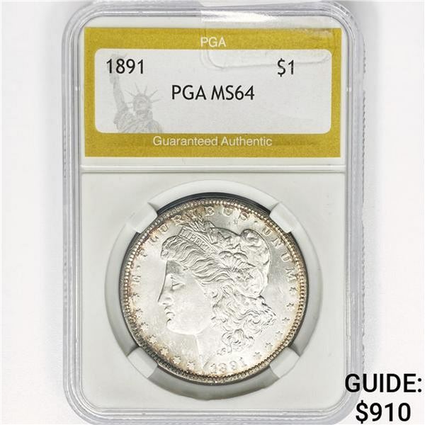 1891 Morgan Silver Dollar PGA MS64