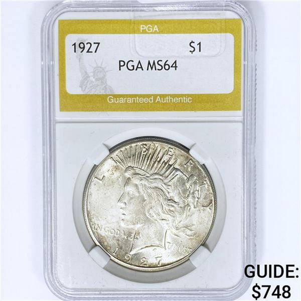 1927 Silver Peace Dollar PGA MS64