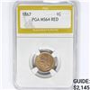 Image 1 : 1867 Indian Head Cent PGA MS64 RED
