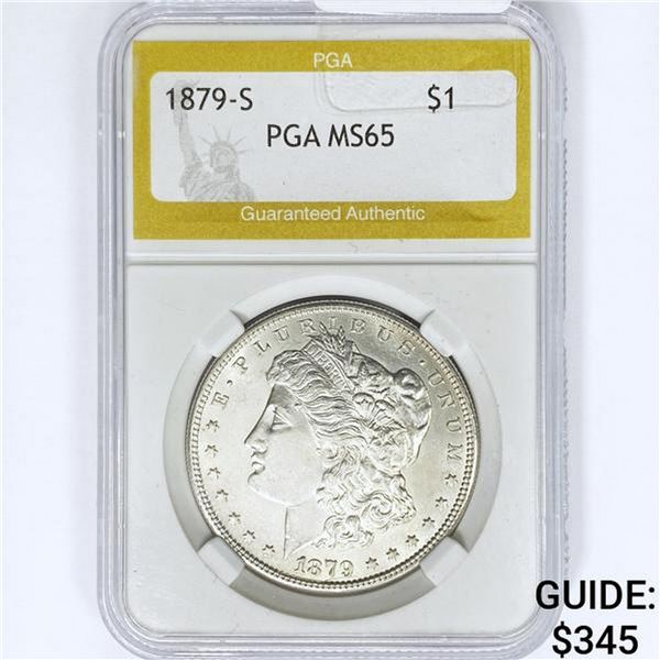 1879-S Morgan Silver Dollar PGA MS65